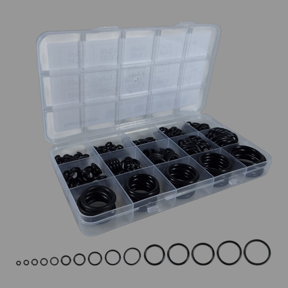 Taffware Karet Rubber O-Ring Seal Tightening Multifungsi 200 PCS - E436 Gambar produk Taffware Karet Rubber O-Ring Seal Tightening Multifungsi 200 PCS - E436