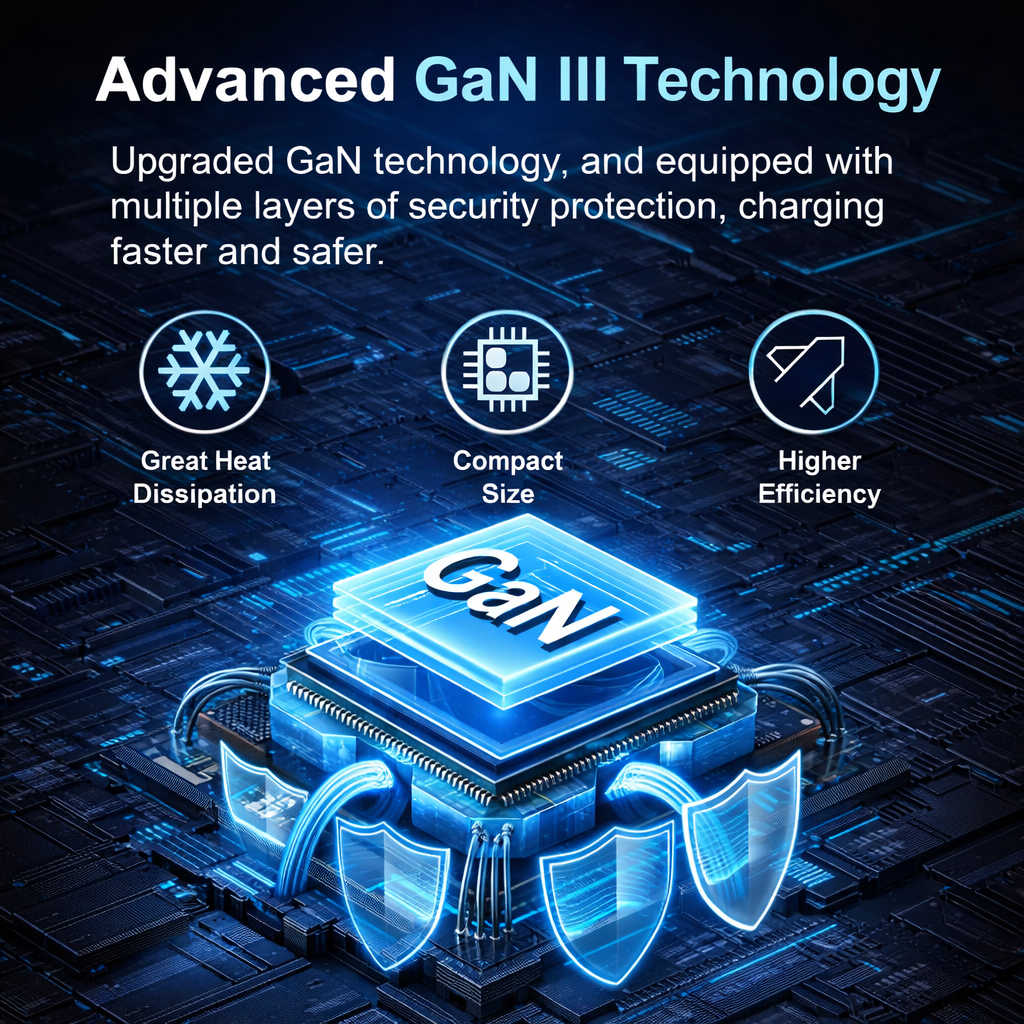 Gambar produk ILEPO Charger USB Docking Station 6 Multi Port Type C PD QC GaN 175W - ZETX175W-U