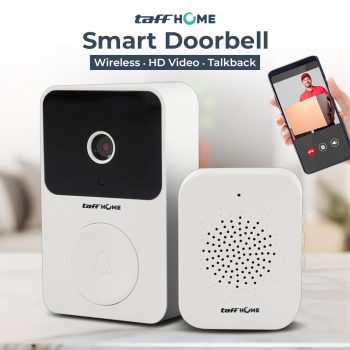 TaffHOME Bel Rumah Kamera Wireless Smart Doorbell HD Suara Asli 400mAh - X9
