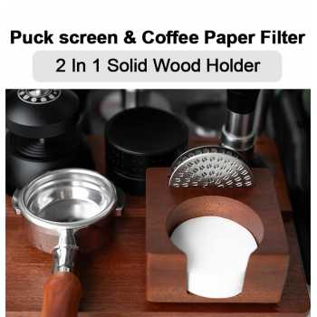 Gambar produk One Two Cups Tempat Penyimpanan 2in1 Paper Filter Puck Screen Espresso - A-52