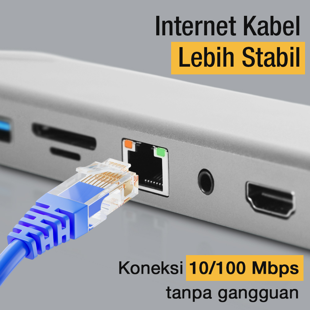 Gambar produk Docktion Hub USB Type C Adaptor HDMI 4K AUX Card Reader 11in1 - BYL-2003