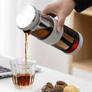 Gambar produk ODTY Teko Kaca Cold Brew Coffee Maker Filter Stainless Steel 800ml - OD-15