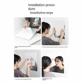 Gambar produk LEVO Cermin Akrilik DIY Bathroom Mirrors Acrylic Wall Decorations 15cm - L02