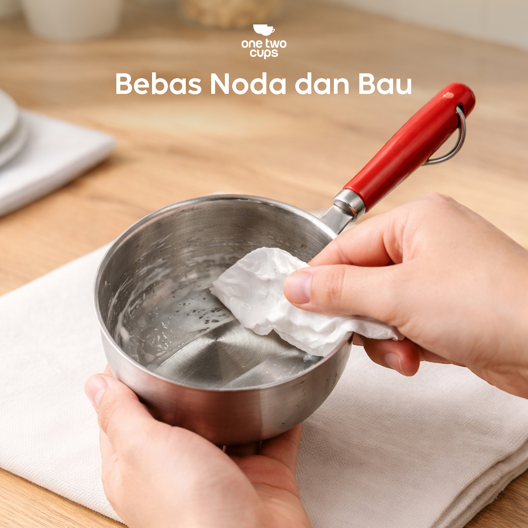 One Two Cups Panci Susu Mini Pan Stainless Steel 410 Dual Drainage 120ml - HK1 Gambar produk One Two Cups Panci Susu Mini Pan Stainless Steel 410 Dual Drainage 120ml - HK1