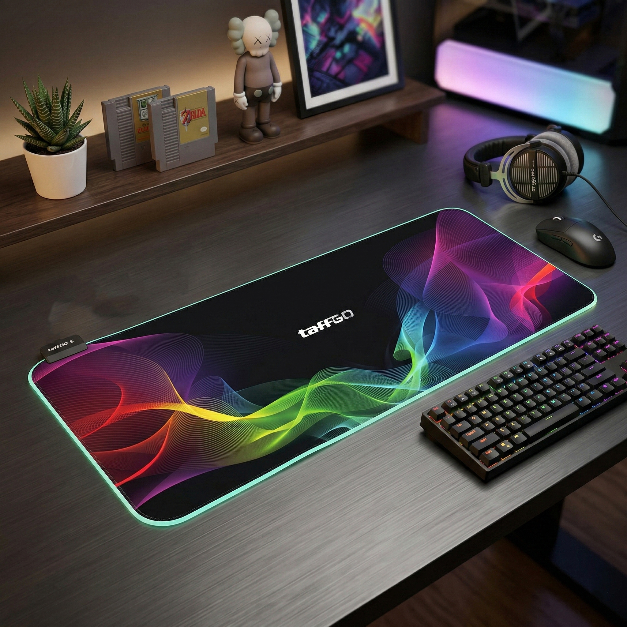 TaffGO Gaming Mouse Pad Illuminated RGB 800x300x3mm - GMS-WT-5 Gambar produk TaffGO Gaming Mouse Pad Illuminated RGB 800x300x3mm - GMS-WT-5