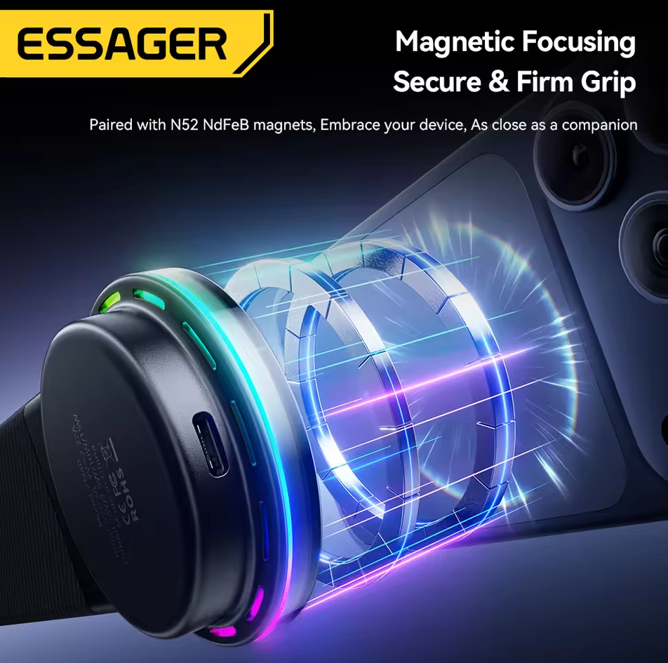 ESSAGER Magnetic Smartphone Wireless Charging Car Mount Holder 15W - EZJCX-ZH01 Gambar produk ESSAGER Magnetic Smartphone Wireless Charging Car Mount Holder 15W - EZJCX-ZH01