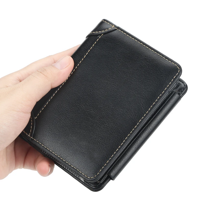 Rhodey Dompet Pria Bahan Kulit Elegant Leather Wallet - D9159 Gambar produk Rhodey Dompet Pria Bahan Kulit Elegant Leather Wallet - D9159