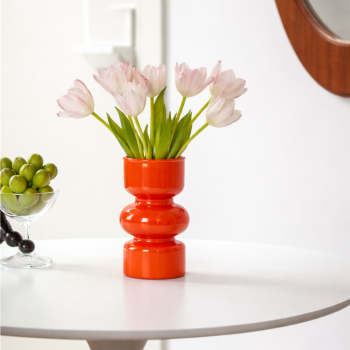 Gambar produk TaffHOME Vas Bunga Kaca Nordic Bottle Vase Flower Pot Home Decor 18cm - AM-18