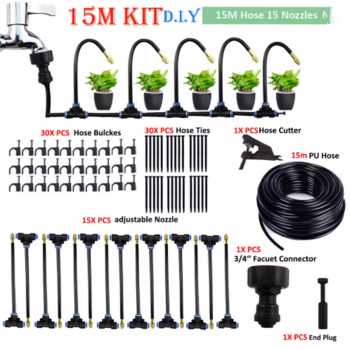 VanKood Irigasi Tanaman Set Atomization Nozzle Watering System Garden - HW910