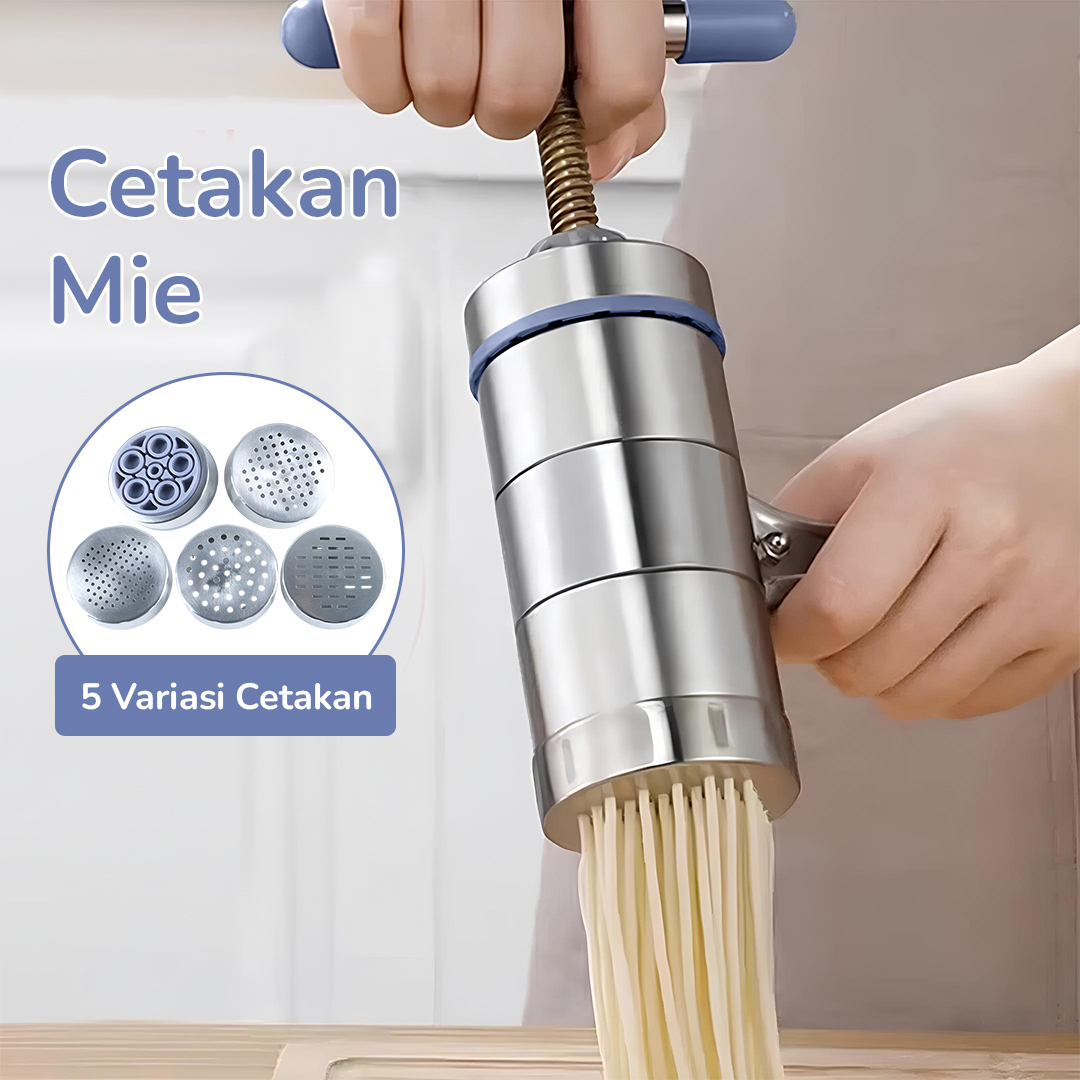 HOOMIN Cetakan Mie Spaghetti Noodle Press Pasta Manual With 5 Pressing - HO5 Gambar produk HOOMIN Cetakan Mie Spaghetti Noodle Press Pasta Manual With 5 Pressing - HO5