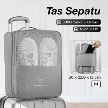 Ishiline Tas Sepatu Olahraga Organizer Waterproof Travel Shoes Bag - S-041
