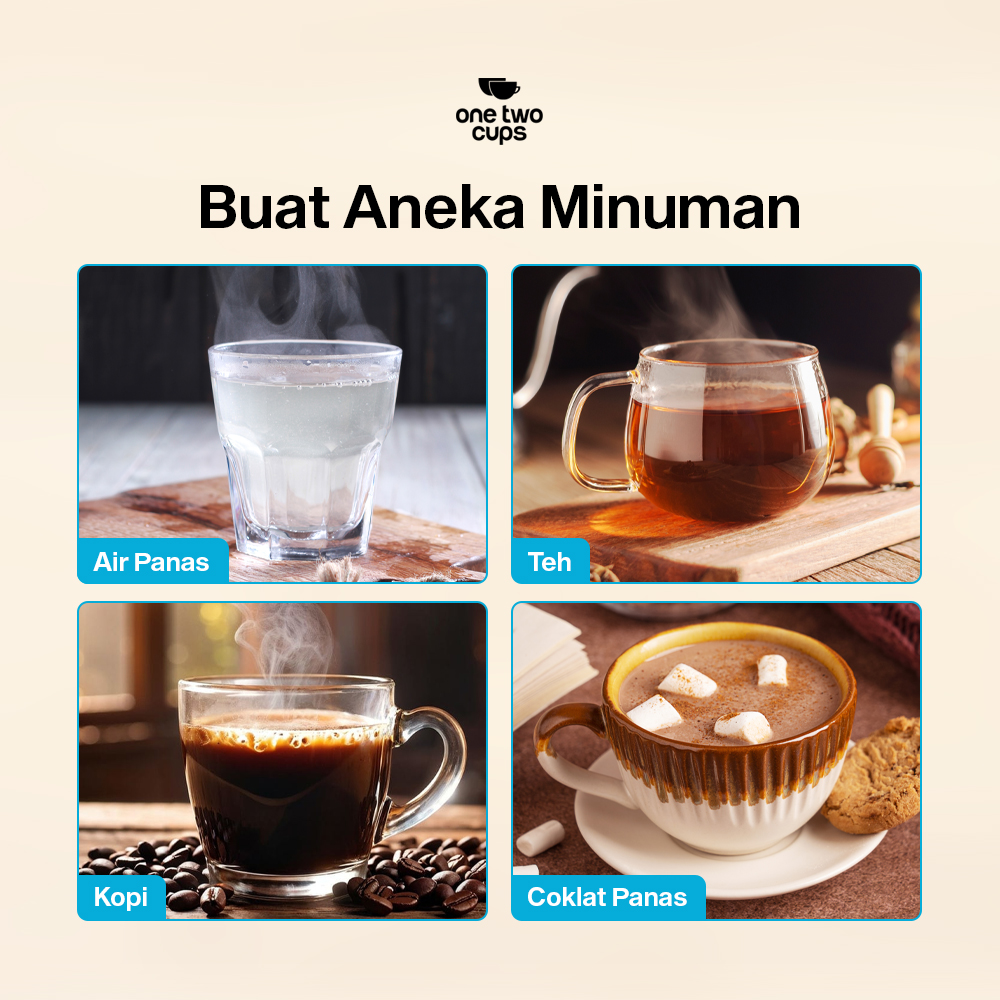 One Two Cups Teko Listrik Kopi Pemanas Air Leher Angsa 1200W 900ml - KT90 Pro Gambar produk One Two Cups Teko Listrik Kopi Pemanas Air Leher Angsa 1200W 900ml - KT90 Pro