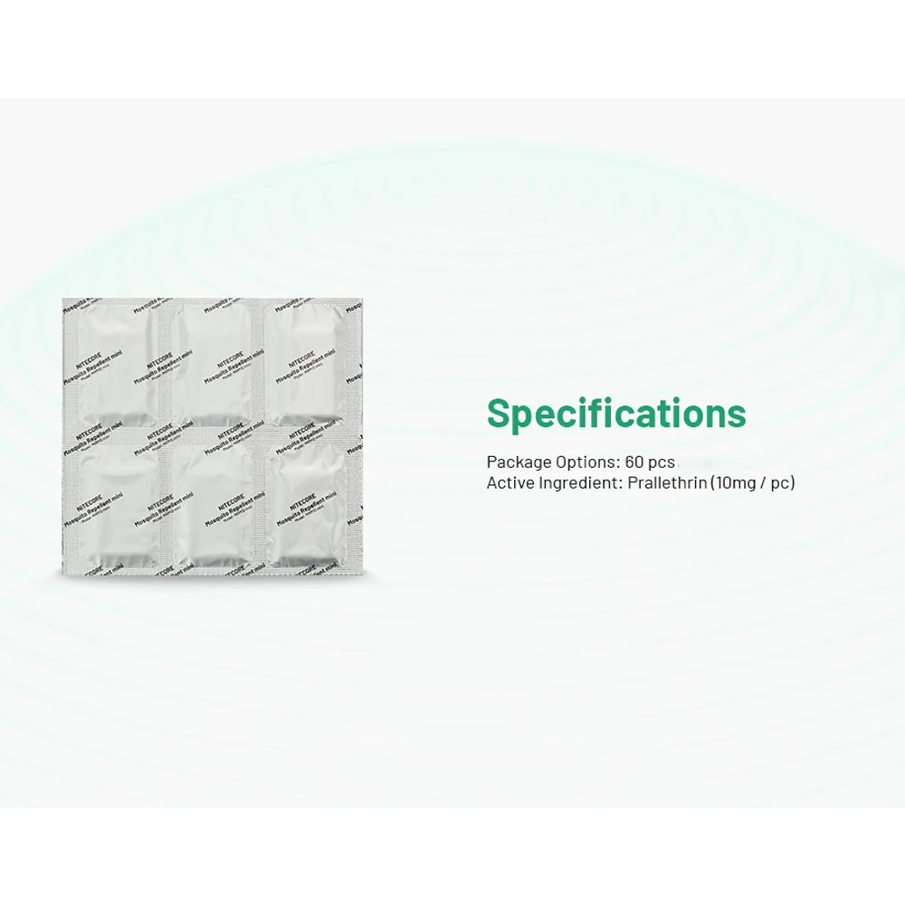 NITECORE Refill Alat Pengusir Nyamuk Mosquito Repellent Mat 60 PCS - MRM10 Mini Gambar produk NITECORE Refill Alat Pengusir Nyamuk Mosquito Repellent Mat 60 PCS - MRM10 Mini