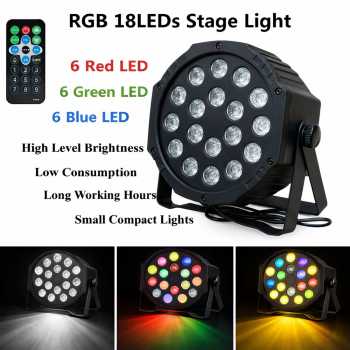 SHIELD Lampu Panggung LED Remote Control Stage Light DMX512 RGBW 18W - SH18W