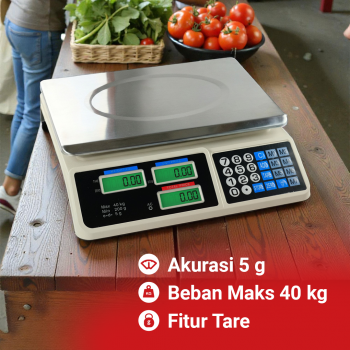Protopic Timbangan Digital Buah Makanan Commercial Retail Scale 40kg - PT95