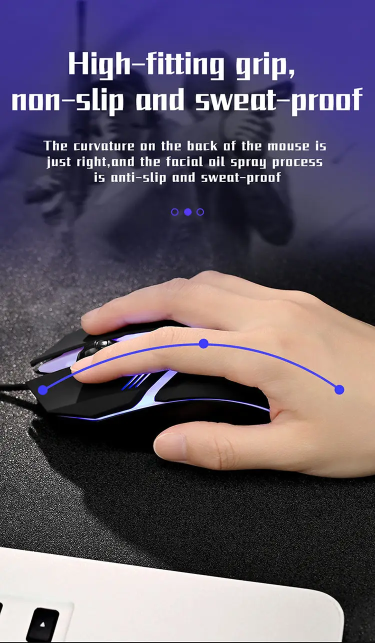 MAIL Mouse Gaming Wired RGB Backlit LED High Precision USB 1600 DPI - X1 Gambar produk MAIL Mouse Gaming Wired RGB Backlit LED High Precision USB 1600 DPI - X1