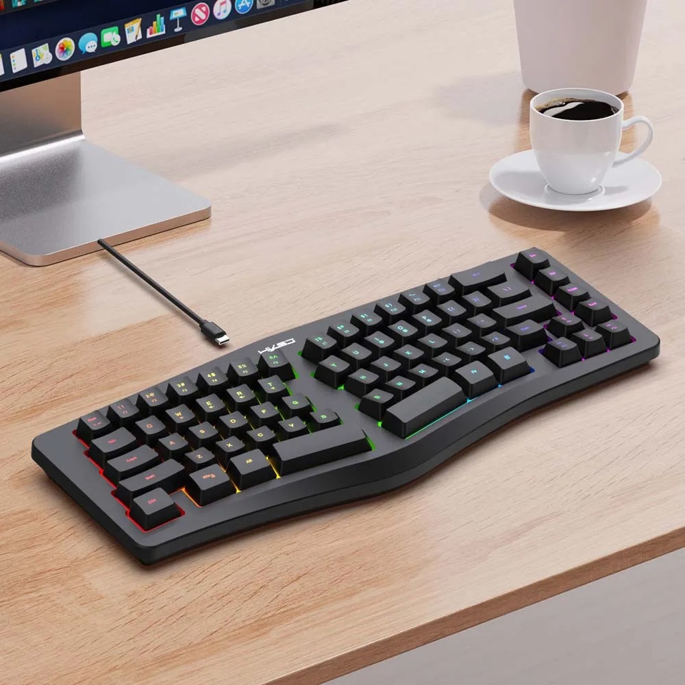 LUXGLOW Keyboard Gaming RGB Mechanical Feel Ergonomic 69 Key USB Wired - G131 Gambar produk LUXGLOW Keyboard Gaming RGB Mechanical Feel Ergonomic 69 Key USB Wired - G131
