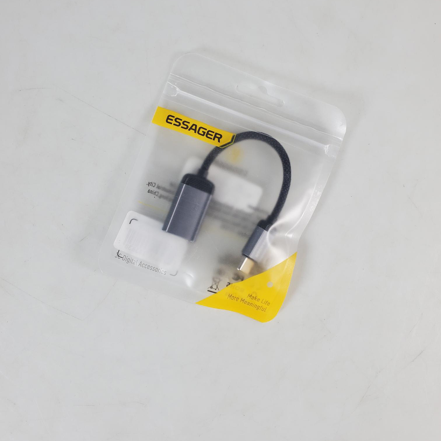 ESSAGER Kabel Adapter Audio OTG Aluminium Alloy Braided 14cm Lightning to USB C - ES-YP27 Gambar produk ESSAGER Kabel Adapter Audio OTG Aluminium Alloy Braided 14cm Lightning to USB C - ES-YP27