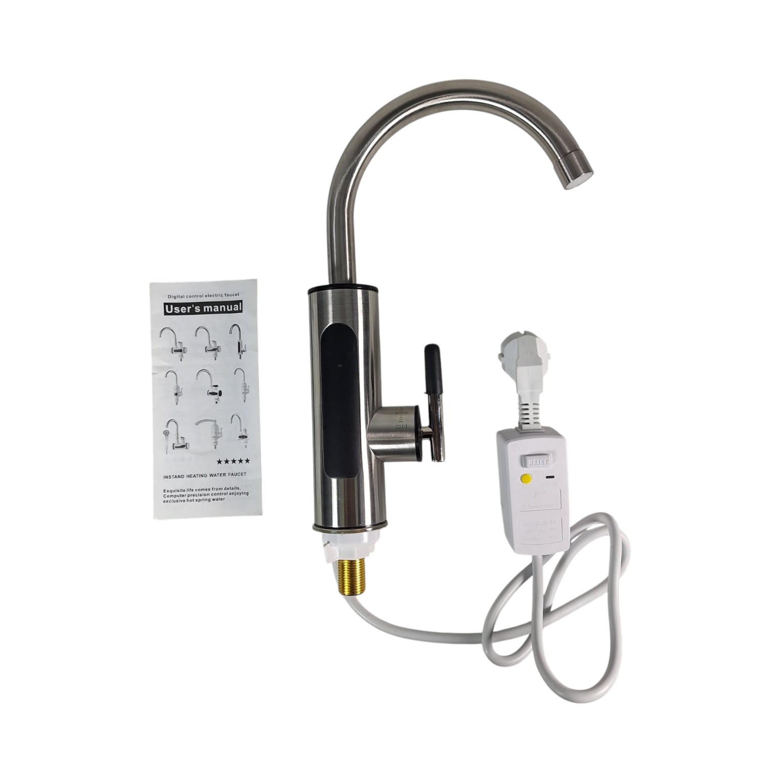 MOJOYCE Pemanas Air Keran Wastafel LCD Switch Hot and Cold 220V 3000W - RY-019 Gambar produk MOJOYCE Pemanas Air Keran Wastafel LCD Switch Hot and Cold 220V 3000W - RY-019