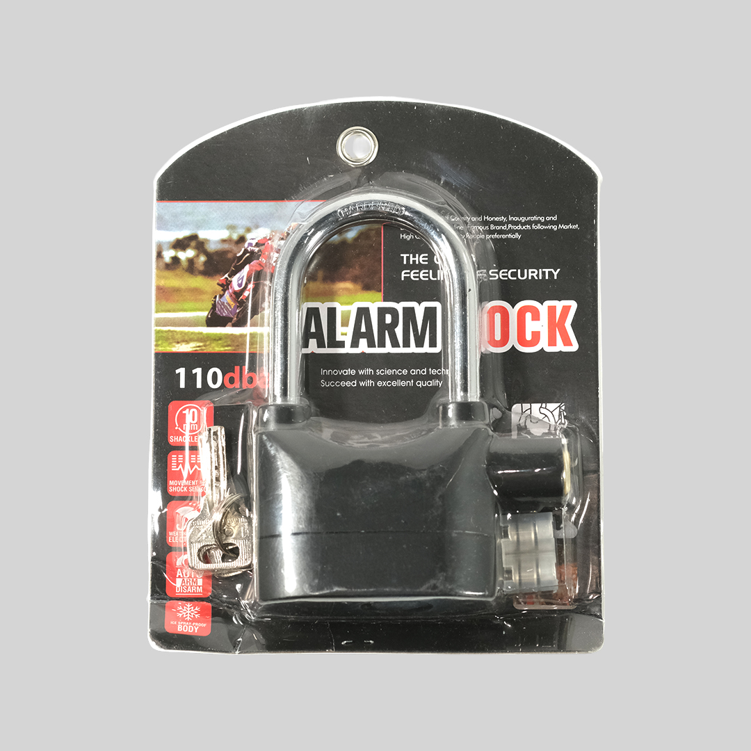 Kinbar Gembok Sepeda Motor Padlock Alarm Corrosion Resistant 110dB - 110 Gambar produk Kinbar Gembok Sepeda Motor Padlock Alarm Corrosion Resistant 110dB - 110