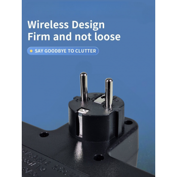 Gambar produk Taffware Stop Kontak LED Light USB Type C EU Plug 10A 250V 2500W - EU-8625UL