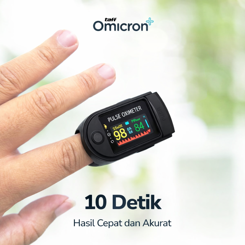 TaffOmicron Fingertip Pulse Oximeter Ukur Saturasi O2 Darah Gen 2 TFT - LK86 Gambar produk TaffOmicron Fingertip Pulse Oximeter Ukur Saturasi O2 Darah Gen 2 TFT - LK86