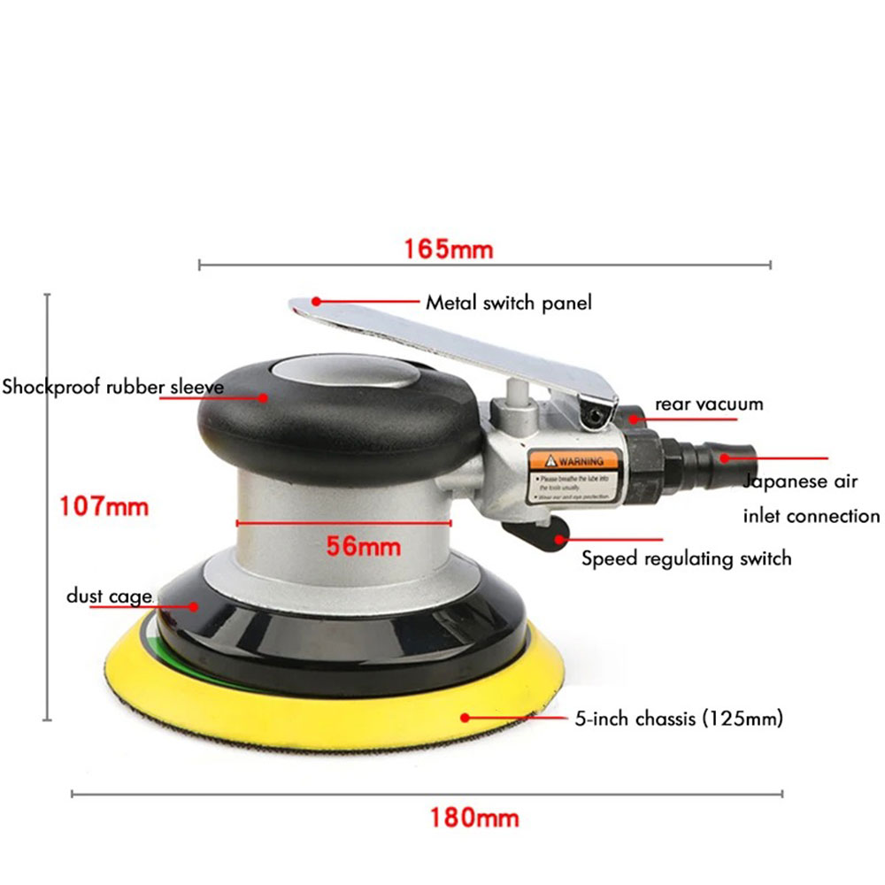 Keenso Mesin Amplas Angin Air Orbital Sander Pneumatic Round 5 Inch - BG-125D Gambar produk Keenso Mesin Amplas Angin Air Orbital Sander Pneumatic Round 5 Inch - BG-125D