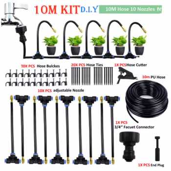 VanKood Irigasi Tanaman Set Atomization Nozzle Watering System Garden - HW910