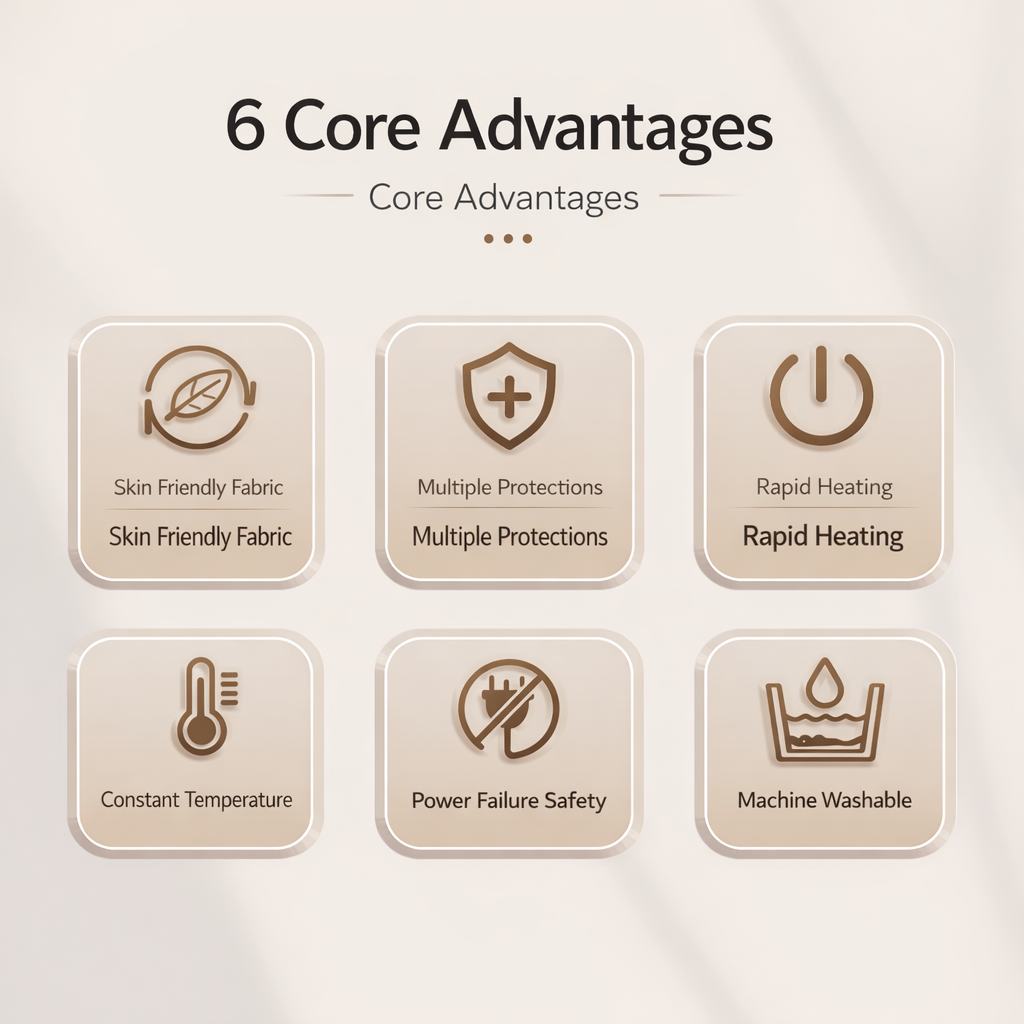 Qindao Selimut Elektrik Adjustable Temperature Timer 160x130cm 85W - TK160 Gambar produk Qindao Selimut Elektrik Adjustable Temperature Timer 160x130cm 85W - TK160