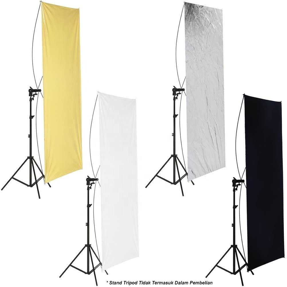 LIFER Reflektor Cahaya Fotografi Studio 4in1 2M Stand 90x180cm - BDL-10 Gambar produk LIFER Reflektor Cahaya Fotografi Studio 4in1 2M Stand 90x180cm - BDL-10