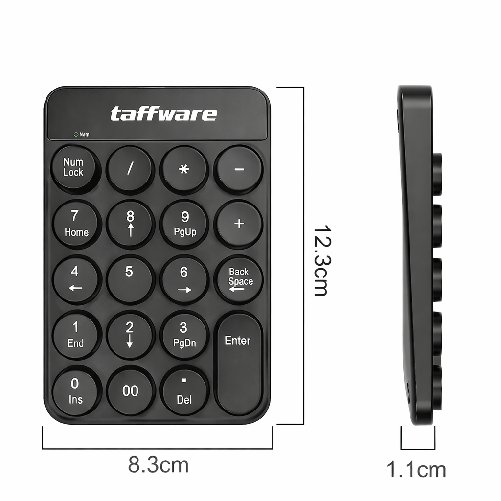 Taffware Keypad Numeric 19 Numpad Slim Mini Portable Wireless - Q9 Gambar produk Taffware Keypad Numeric 19 Numpad Slim Mini Portable Wireless - Q9