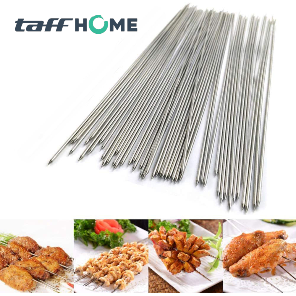 TaffHOME Alat Tusuk Sate BBQ Reusable Stain 33cm 100 PCS - Miao-480 Gambar produk TaffHOME Alat Tusuk Sate BBQ Reusable Stain 33cm 100 PCS - Miao-480