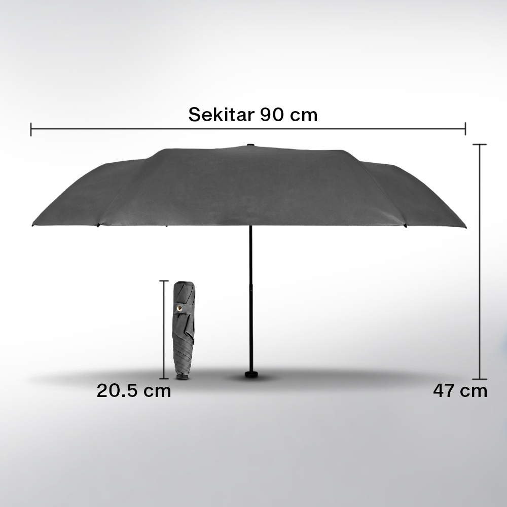 FRRUIWEN Payung Lipat Buka Tutup Manual Full Blackout UV 6 Bone - F-6 Gambar produk FRRUIWEN Payung Lipat Buka Tutup Manual Full Blackout UV 6 Bone - F-6