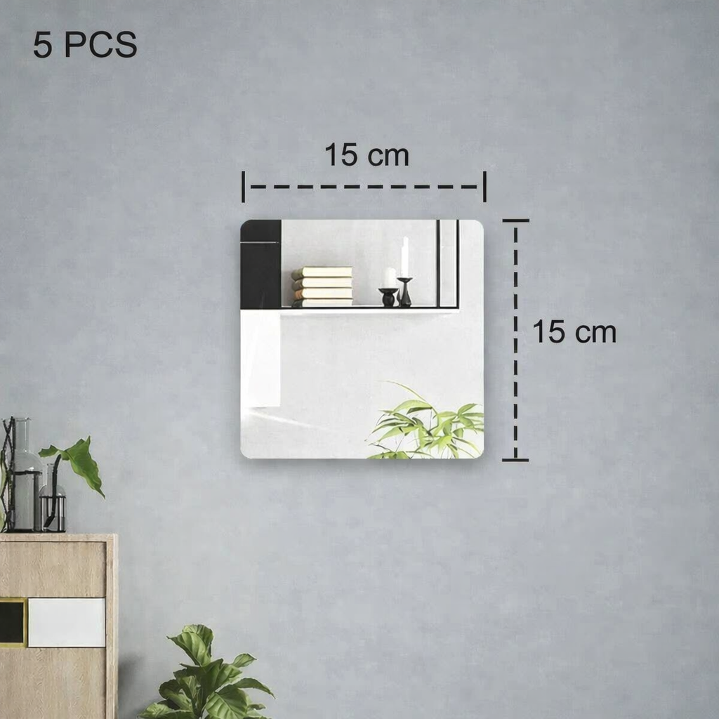 LEVO Cermin Akrilik DIY Bathroom Mirrors Acrylic Wall Decorations 15cm - L02 Gambar produk LEVO Cermin Akrilik DIY Bathroom Mirrors Acrylic Wall Decorations 15cm - L02