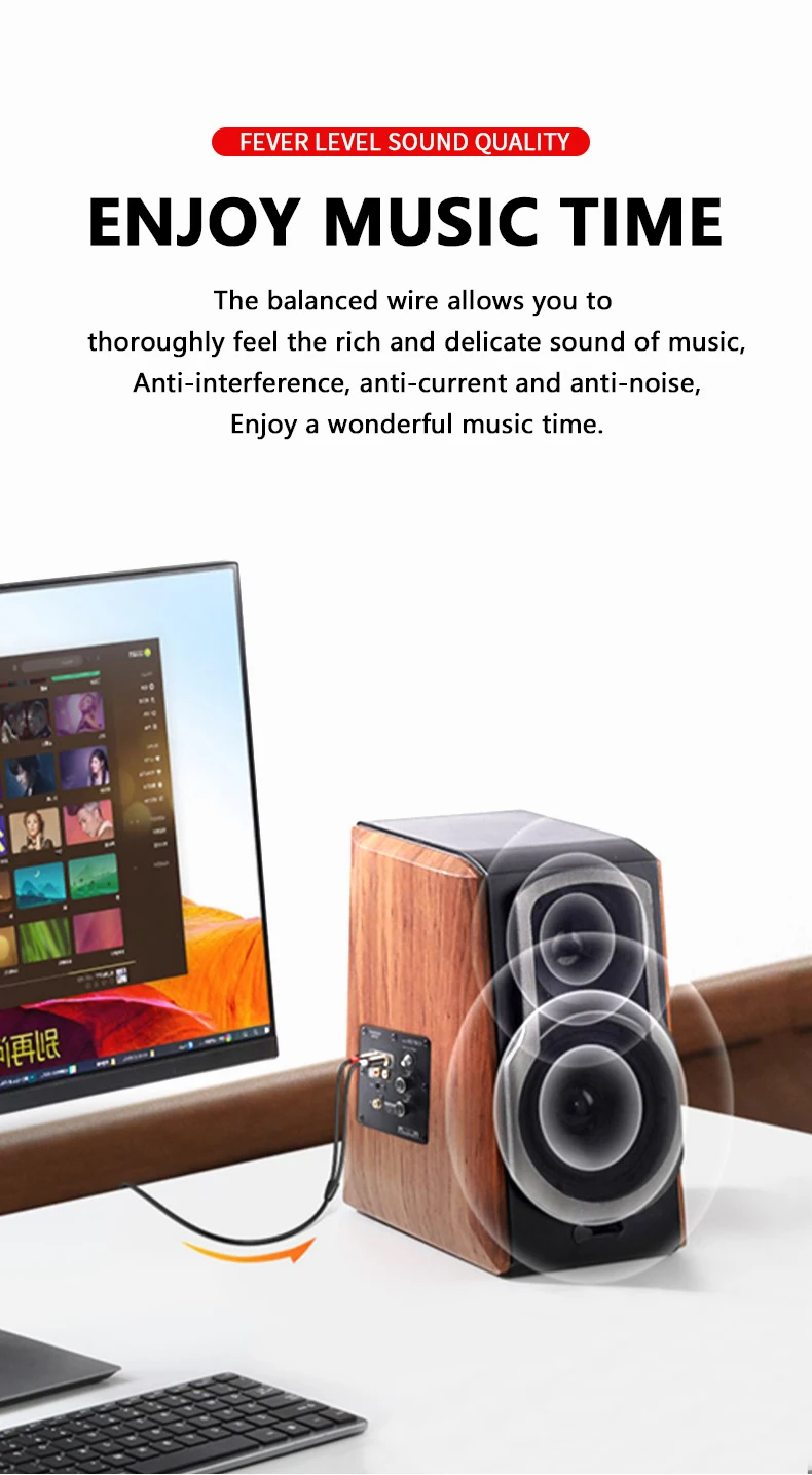 YAMI Kabel Audio 3.5mm to 2 RCA High Quality Full Copper 2M - YM2M Gambar produk YAMI Kabel Audio 3.5mm to 2 RCA High Quality Full Copper 2M - YM2M