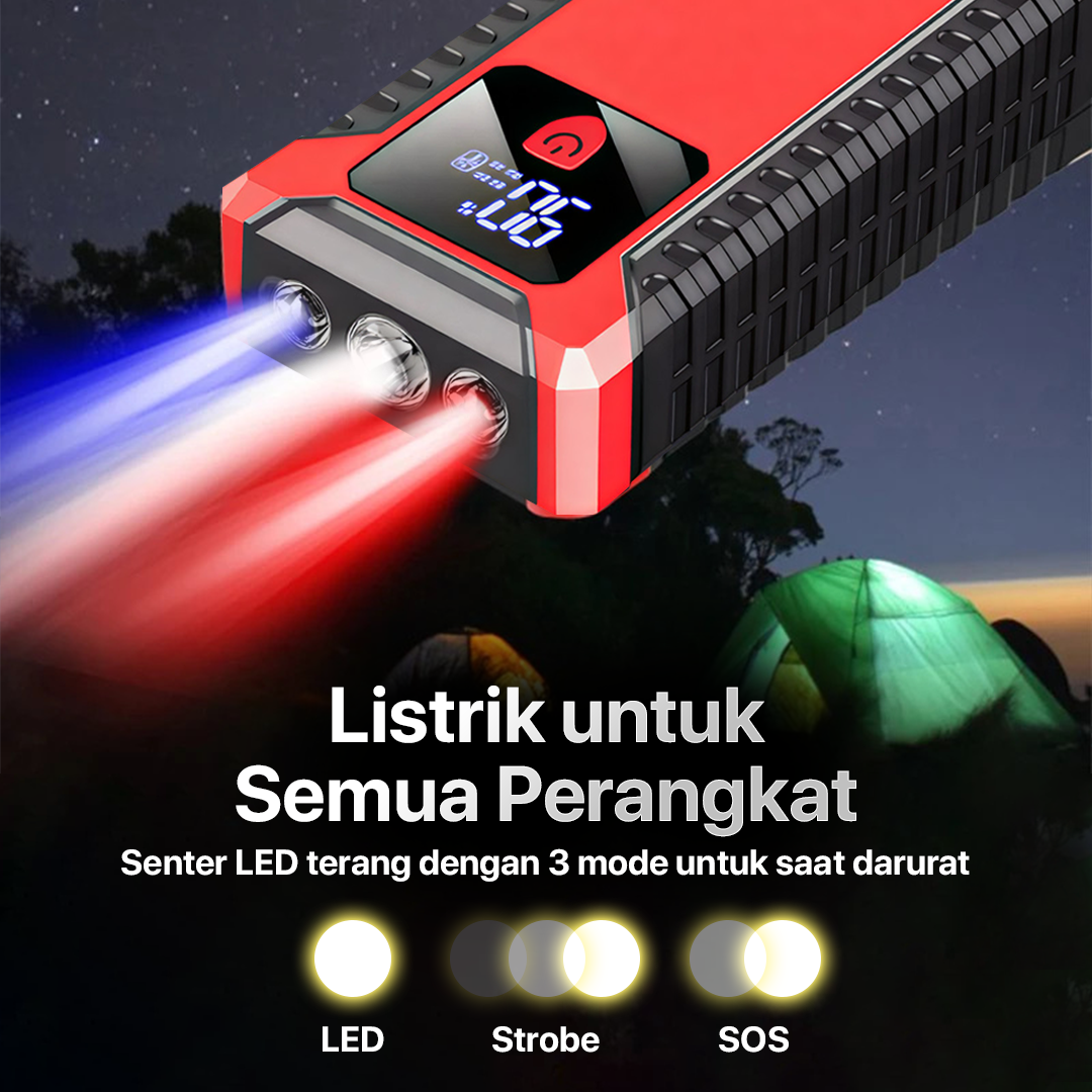 JXIANG POWER Jumper Aki Mobil Power Bank Luxury Jump Starter 20000mAh - JX-27Pro Gambar produk JXIANG POWER Jumper Aki Mobil Power Bank Luxury Jump Starter 20000mAh - JX-27Pro