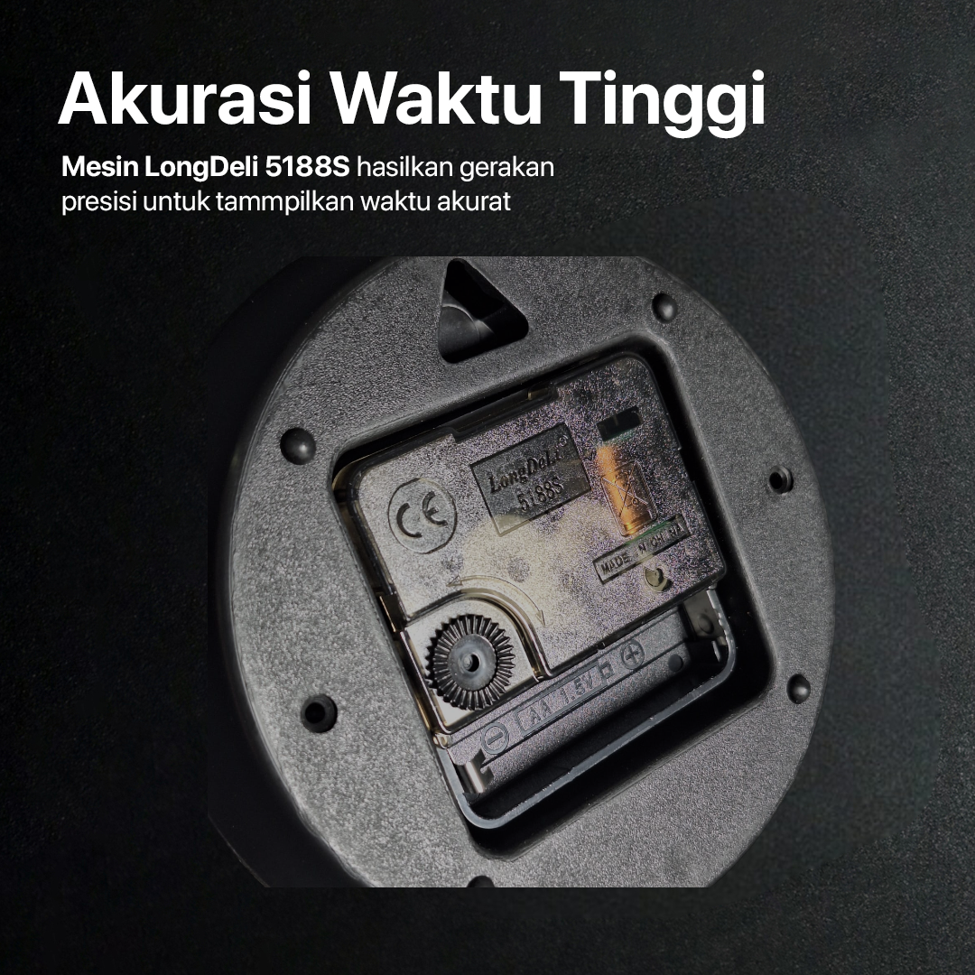 TaffHOME Jam Dinding Quartz Luminous Glow in The Dark Large Font 30cm - INU6 Gambar produk TaffHOME Jam Dinding Quartz Luminous Glow in The Dark Large Font 30cm - INU6