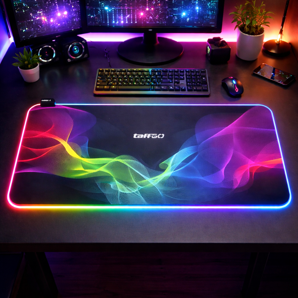 TaffGO Gaming Mouse Pad Illuminated RGB 800x300x3mm - GMS-WT-5 Gambar produk TaffGO Gaming Mouse Pad Illuminated RGB 800x300x3mm - GMS-WT-5