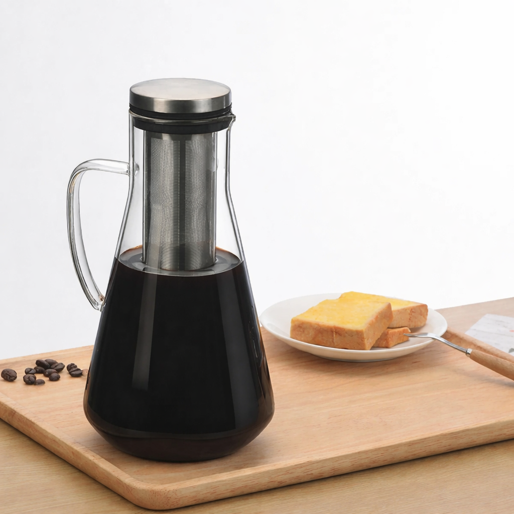 MagiDeal Teko Kopi Cold Brew Coffee Maker Stainless Steel Filter 1.6L - MD-11 Gambar produk MagiDeal Teko Kopi Cold Brew Coffee Maker Stainless Steel Filter 1.6L - MD-11