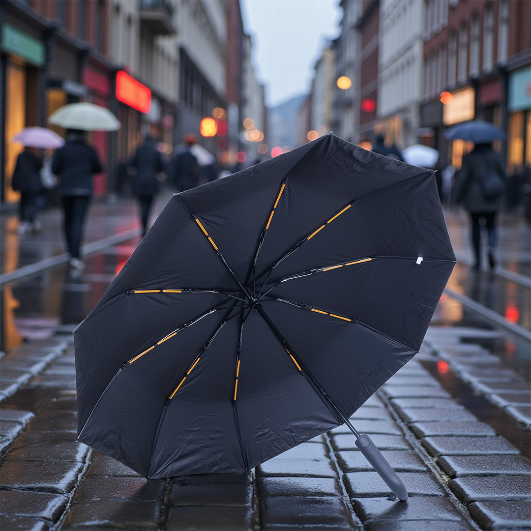 ZUODU Payung Lipat Buka Otomatis Reflective Handle Tekuk 10 Bone 105cm - ZPL2 Gambar produk ZUODU Payung Lipat Buka Otomatis Reflective Handle Tekuk 10 Bone 105cm - ZPL2