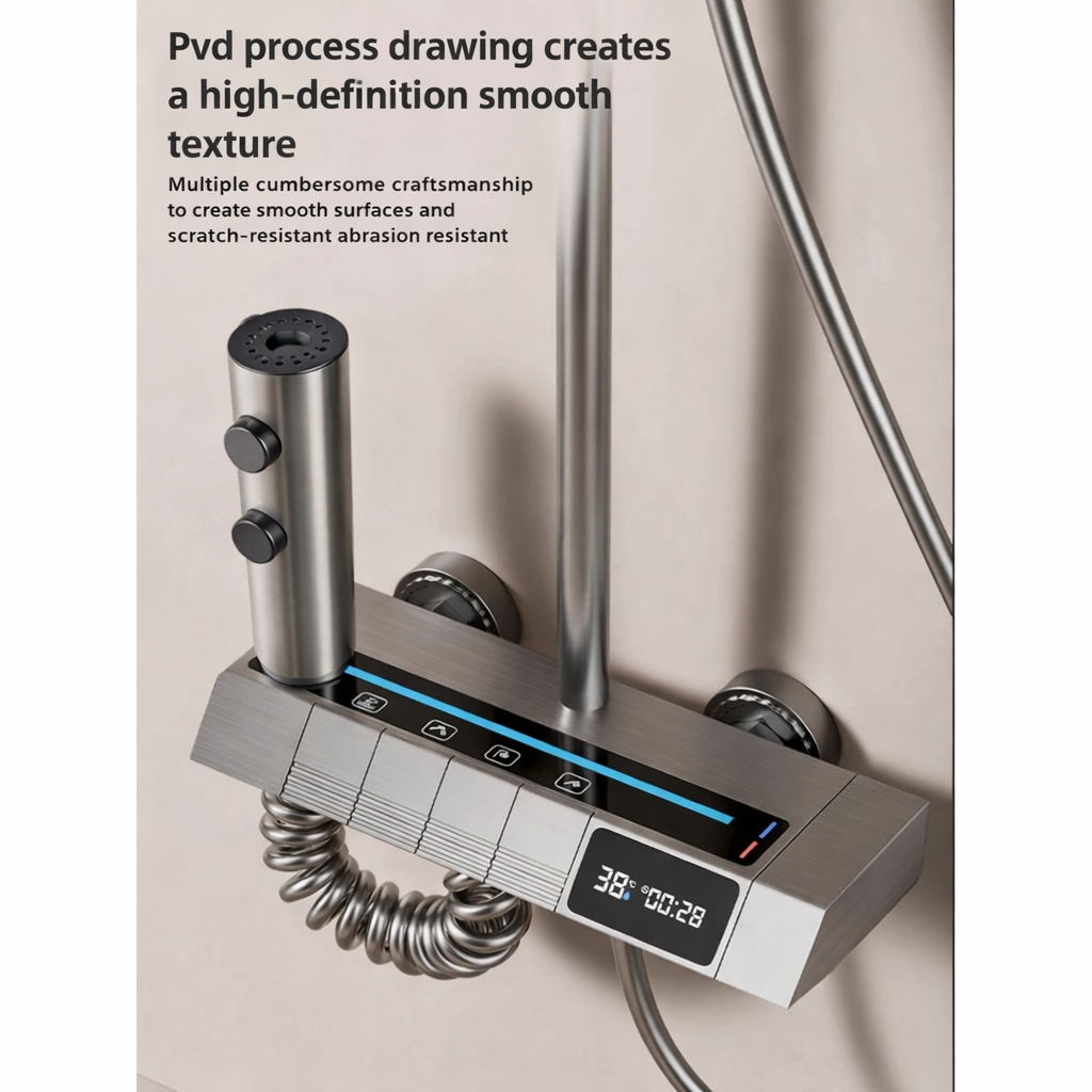 WANJIA Set Shower Mandi Hot and Cold 4in1 with Digital Display - A116 Gambar produk WANJIA Set Shower Mandi Hot and Cold 4in1 with Digital Display - A116