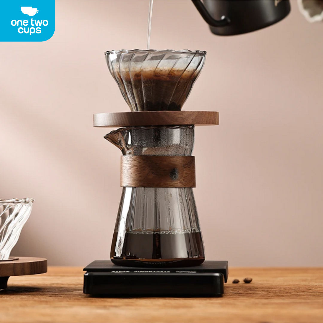 One Two Cups Coffee Server Chemex Drip Pour Over Glass Carafe 500ml - FM-5ML2 Gambar produk One Two Cups Coffee Server Chemex Drip Pour Over Glass Carafe 500ml - FM-5ML2