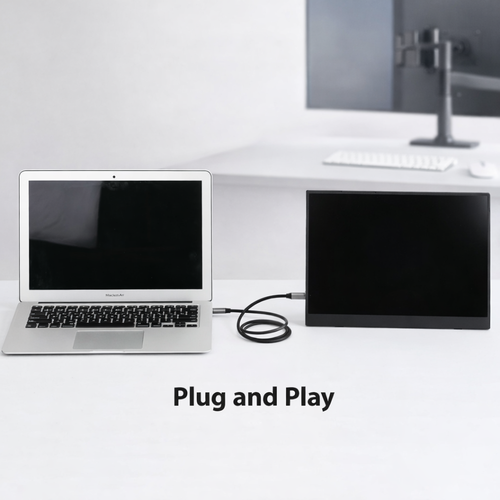 Taffware Portable Monitor Touchscreen 15.6 Inch IPS FHD 60Hz Type C - 1560MTSB Gambar produk Taffware Portable Monitor Touchscreen 15.6 Inch IPS FHD 60Hz Type C - 1560MTSB