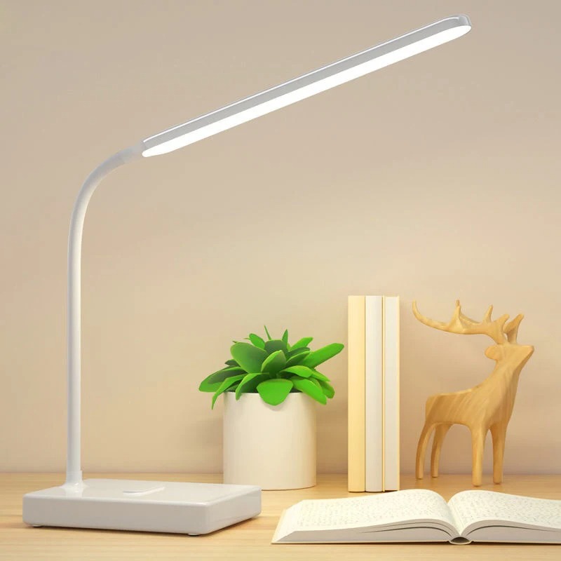 FEIMEI Lampu Meja Belajar Cool White Desk Lamp Plug-in Version - T1902 Gambar produk FEIMEI Lampu Meja Belajar Cool White Desk Lamp Plug-in Version - T1902