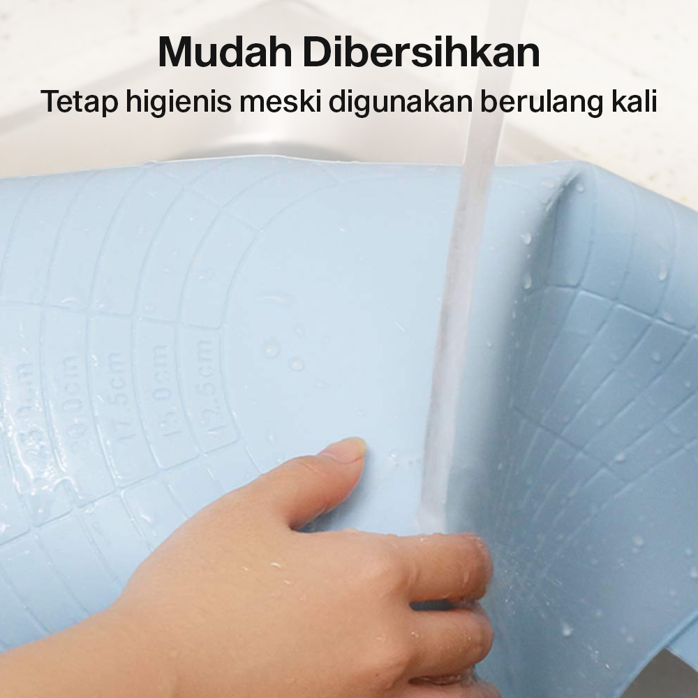 Huohou Alas Adonan Kue Fondant Silikon Baking Mat Anti Slip 60x50cm - HU0188 Gambar produk Huohou Alas Adonan Kue Fondant Silikon Baking Mat Anti Slip 60x50cm - HU0188