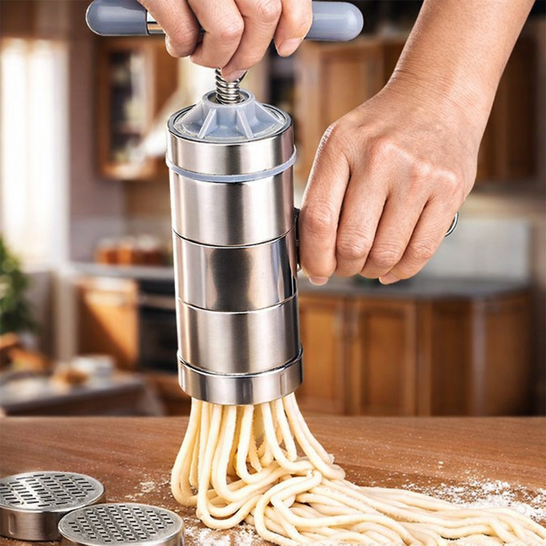 HOOMIN Cetakan Mie Spaghetti Noodle Press Pasta Manual With 5 Pressing - HO5 Gambar produk HOOMIN Cetakan Mie Spaghetti Noodle Press Pasta Manual With 5 Pressing - HO5