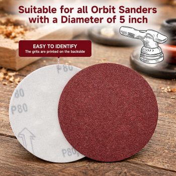 VITITE Kertas Amplas Bulat Sandpaper Orbital Sander 12.5cm 100 PCS - CB-10