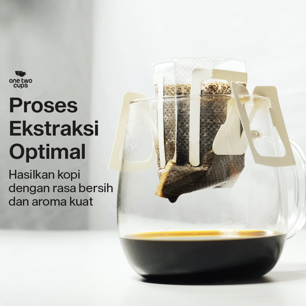 One Two Cups Kertas Penyaring Kopi Coffee Drip Bag Paper Filter 50PCS - T111 Gambar produk One Two Cups Kertas Penyaring Kopi Coffee Drip Bag Paper Filter 50PCS - T111
