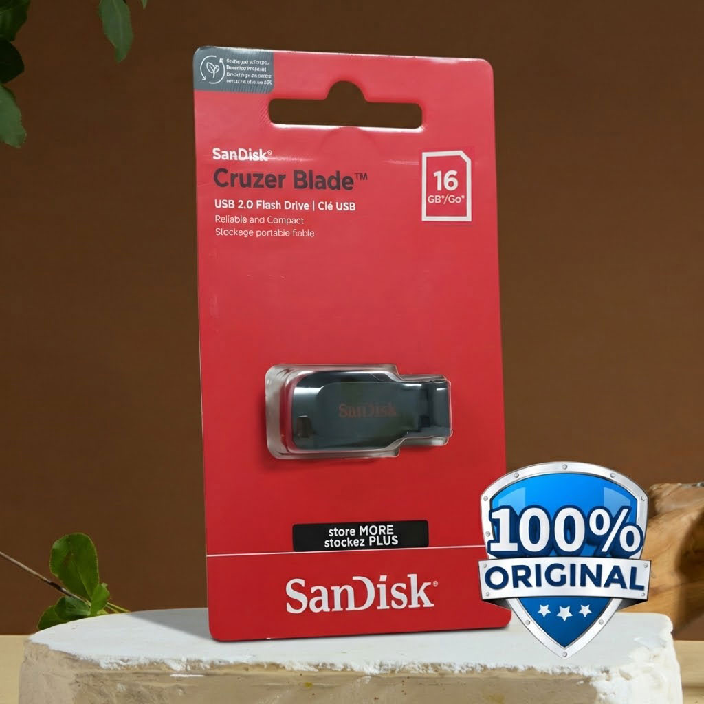 SanDisk Cruzer Blade Flashdisk Data Storage USB 2.0 Portable 16GB - SDCZ50 Gambar produk SanDisk Cruzer Blade Flashdisk Data Storage USB 2.0 Portable 16GB - SDCZ50