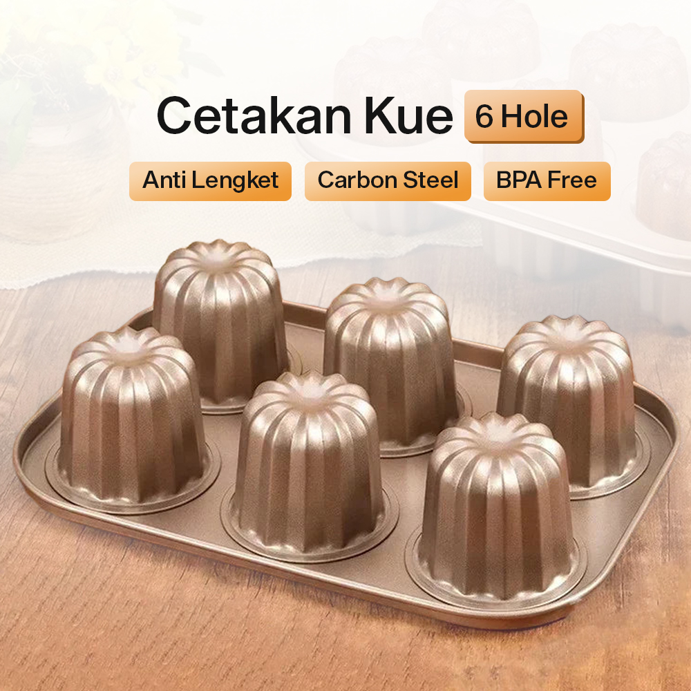 Mako Cetakan Kue 3D Dessert Cake Mold Non Stick Baking Tray 6 - INU78 Gambar produk Mako Cetakan Kue 3D Dessert Cake Mold Non Stick Baking Tray 6 - INU78